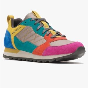 Womens Suede Alpine sneaker in color block